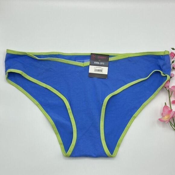 WOMEN’S JUNIORS Plus Cheeky Cotton Underwear Panties 4-Pack Size XXXL (21) - Picture 2 of 5